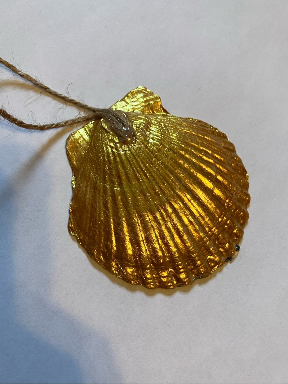Handcrafted Seashell Ornament Taco Decoupage 3 inch - Picture 3 of 3